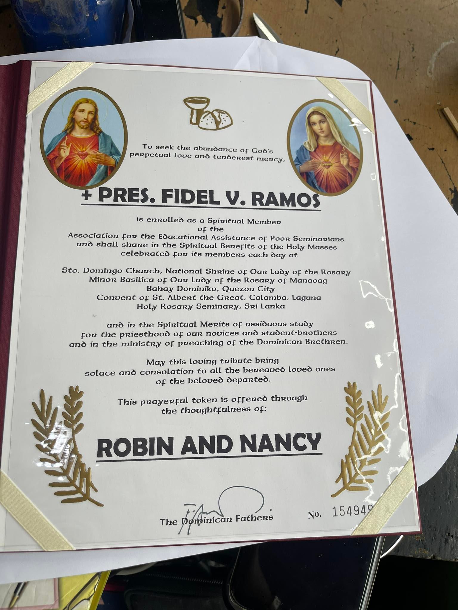 Mass Card(funeral)